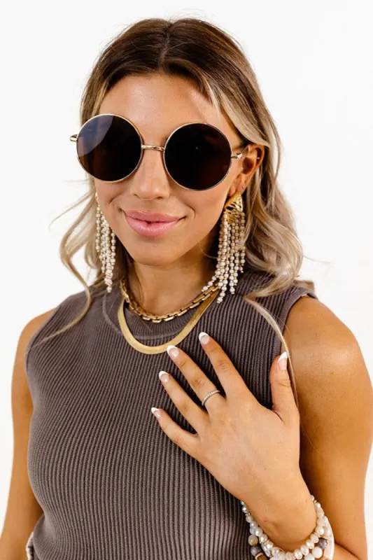 Posh Days Sunnies In Brown/Gold sold by Impressions