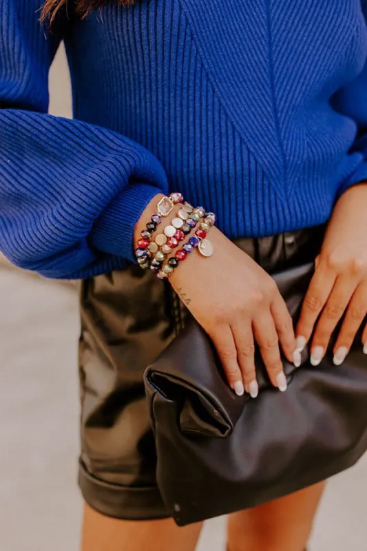 The Stack Me Pretty Bracelet Set In Multi sold by Impressions