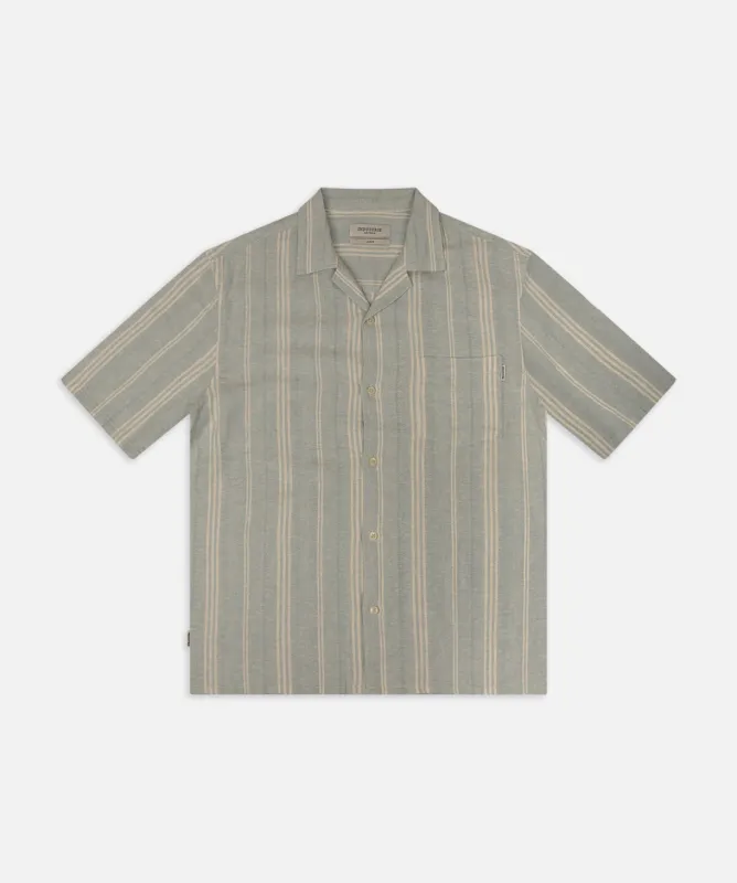 The Rivetta Short Sleeve Shirt - Sky / White sold by Industrie Clothing