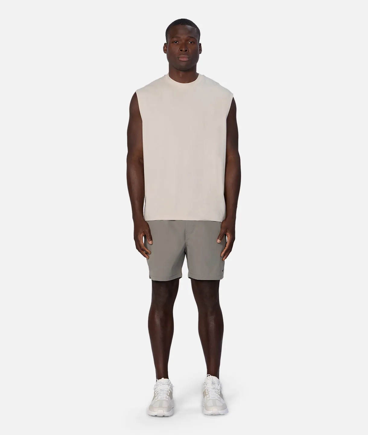 The Freeman Sleeveless Tee - Stone sold by Industrie Clothing product image thumbnail 2