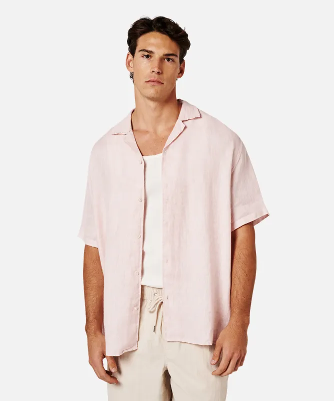 The Del Sur Linen S/s Shirt - YD Rose made by Industrie Clothing