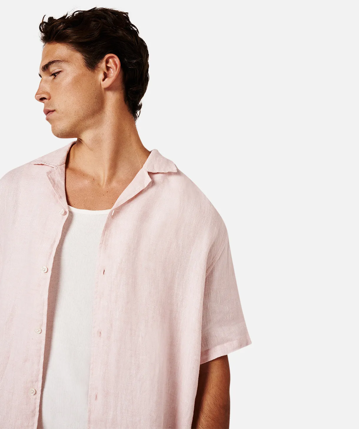The Del Sur Linen S/s Shirt - YD Rose sold by Industrie Clothing product image thumbnail 5