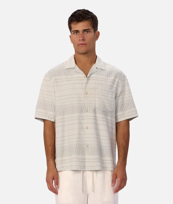 The Haynes Short Sleeve Shirt - Chambray Combo sold by Industrie Clothing