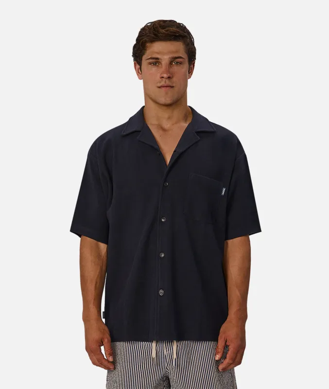 The Mercer Short Sleeve Shirt - Navy sold by Industrie Clothing