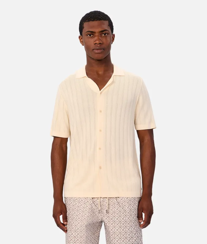 The St Pierre Short Sleeve Shirt - Cream made by Industrie Clothing