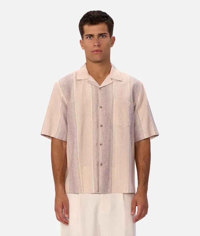 The Sunset Short Sleeve Shirt - Lavender/Musk sold by Industrie Clothing