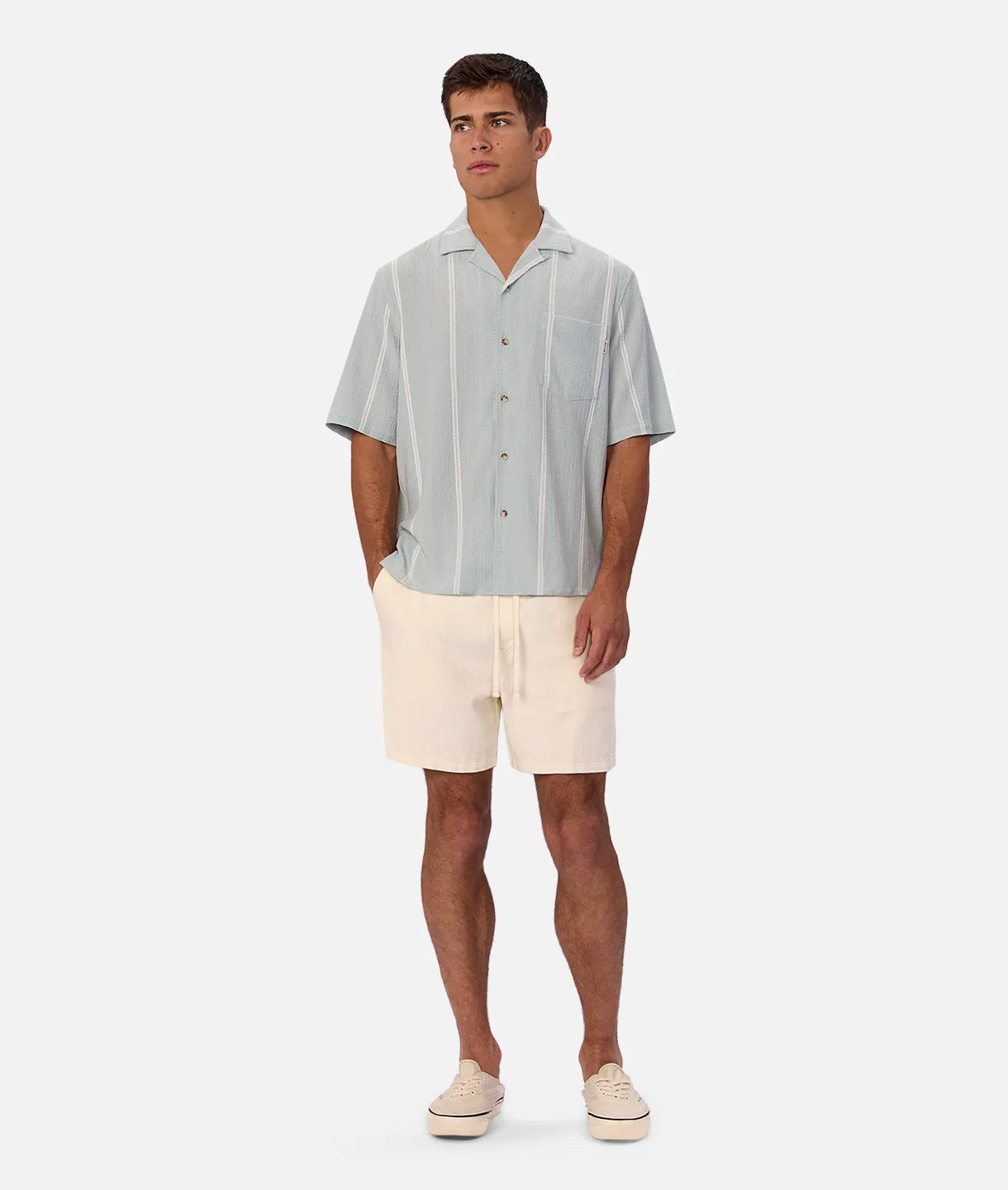 The Pacifico Stripe Short Sleeve Shirt - Blue / Off White sold by Industrie Clothing product image thumbnail 2