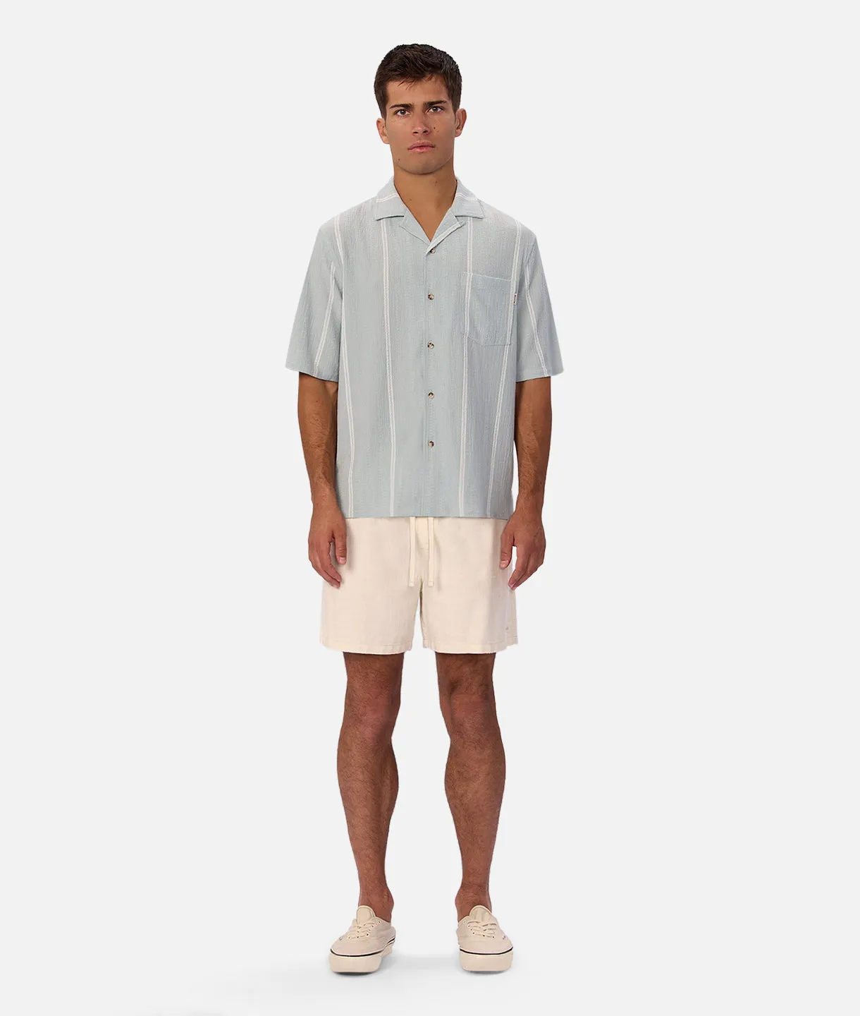 The Pacifico Stripe Short Sleeve Shirt - Blue / Off White sold by Industrie Clothing product image thumbnail 5