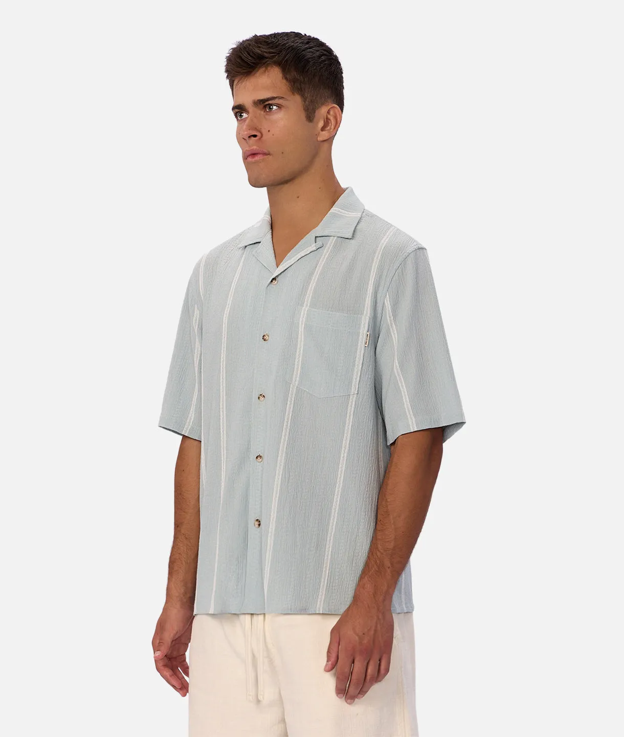 The Pacifico Stripe Short Sleeve Shirt - Blue / Off White sold by Industrie Clothing product image thumbnail 3