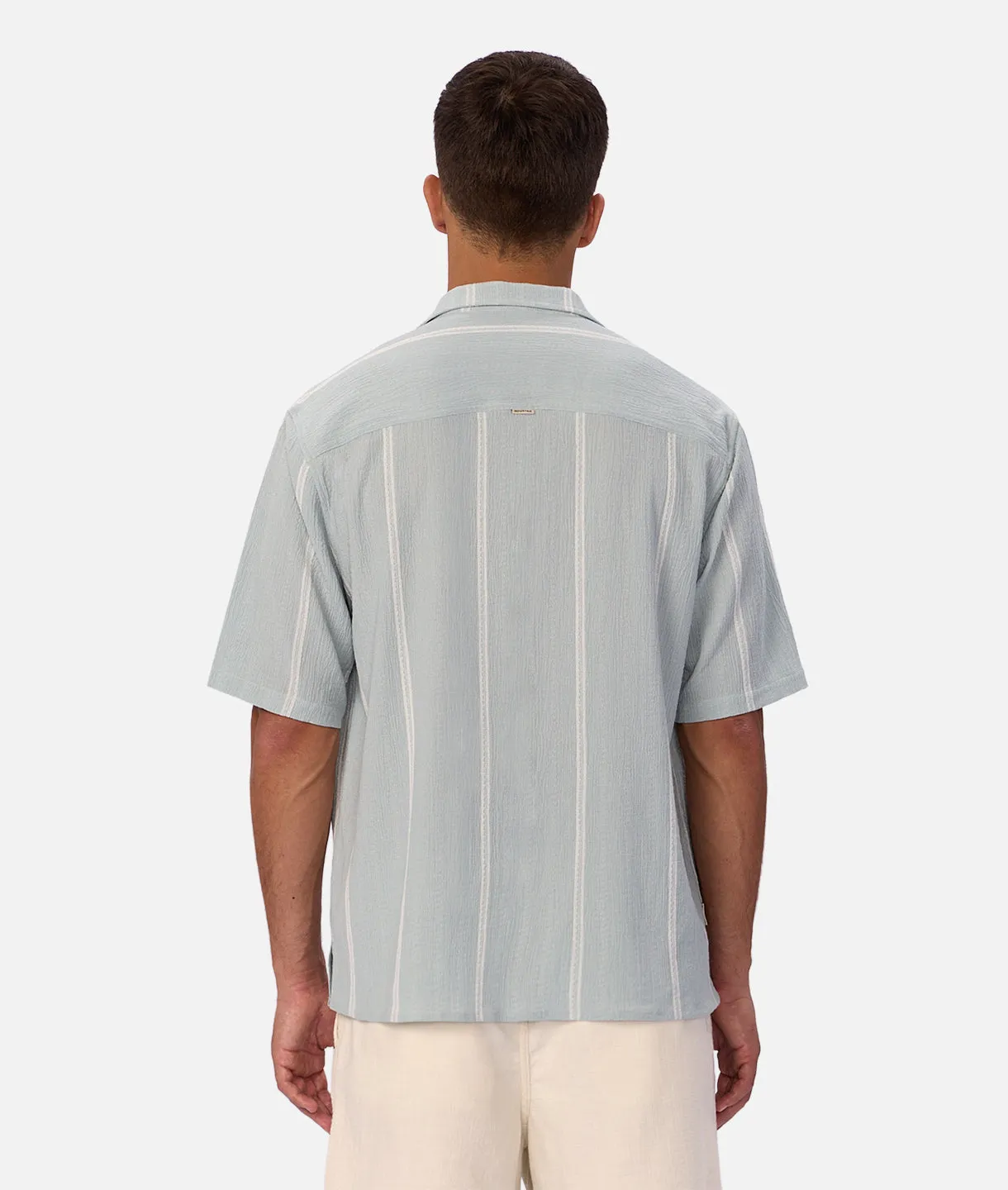 The Pacifico Stripe Short Sleeve Shirt - Blue / Off White sold by Industrie Clothing product image thumbnail 4