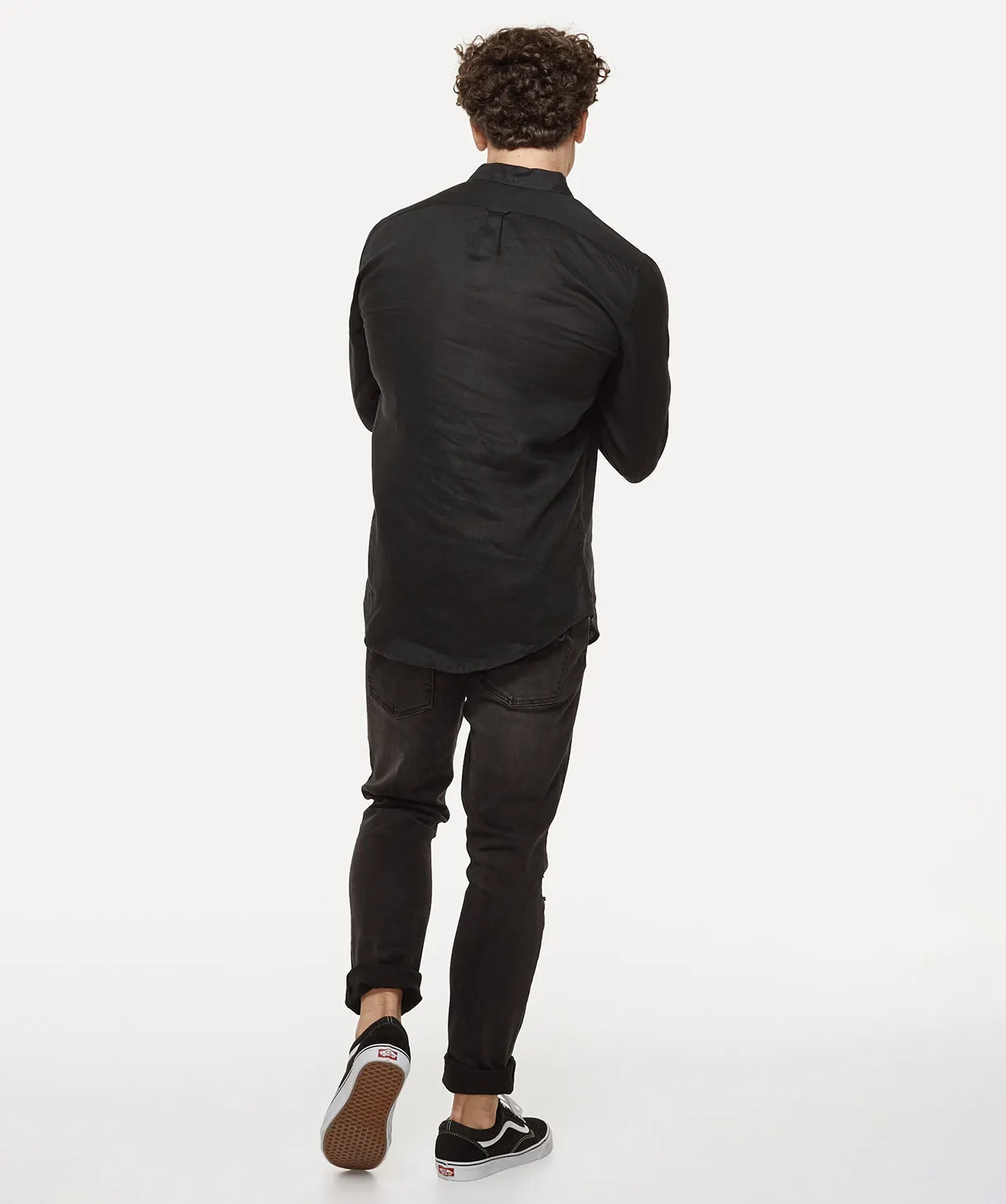 The Tennyson Linen Long Sleeve Shirt - Black sold by Industrie Clothing product image thumbnail 3