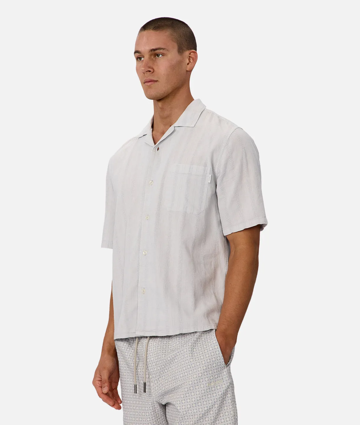 The Andreas Short Sleeve Shirt - Cloud 26 sold by Industrie Clothing product image thumbnail 3