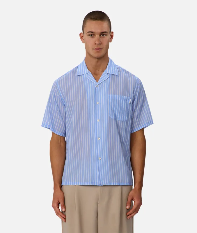 The Huntington Short Sleeve Shirt - Blue / White made by Industrie Clothing