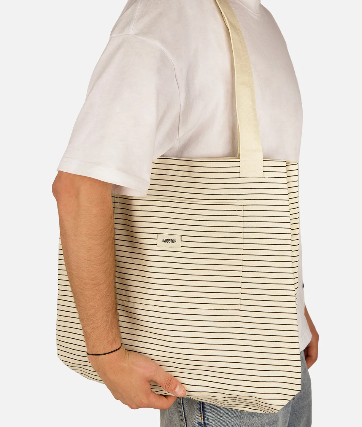 The Stripe Tote Bag - Dairy/Onyx sold by Industrie Clothing product image thumbnail 2