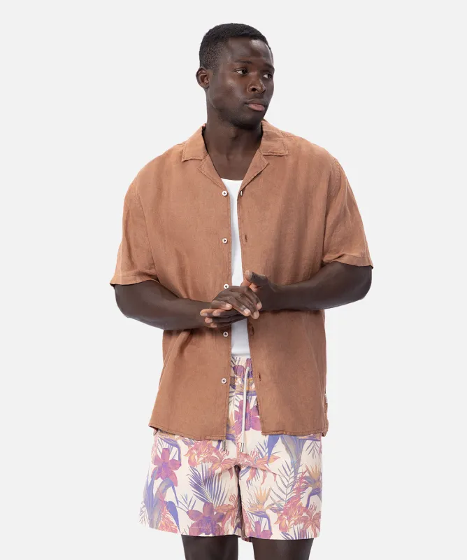 The Del Sur Linen S/s Shirt - Copper sold by Industrie Clothing