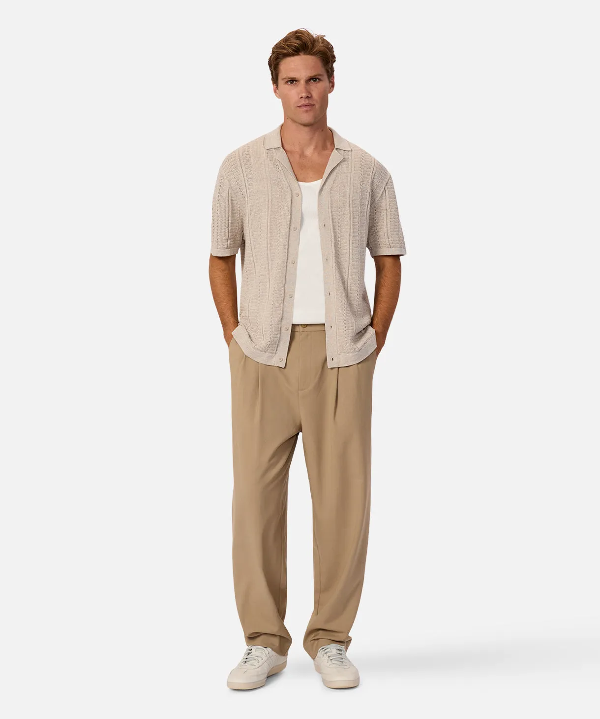 The Montpellier Short Sleeve Shirt - Beige sold by Industrie Clothing product image thumbnail 3