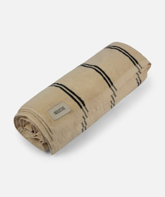The Comporta Beach Towel - Dairy / Onyx sold by Industrie Clothing