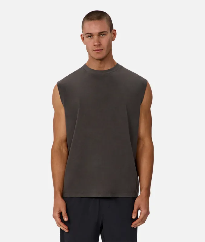 The Kosta Sleeveless Tee - Bitumen sold by Industrie Clothing