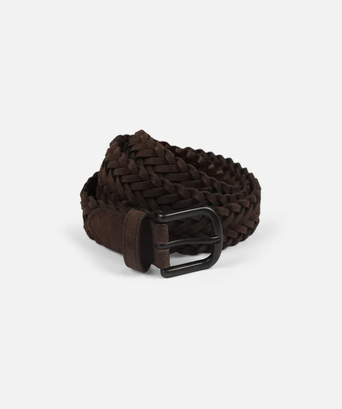 The Lusso Braided Belt - Aubergine sold by Industrie Clothing