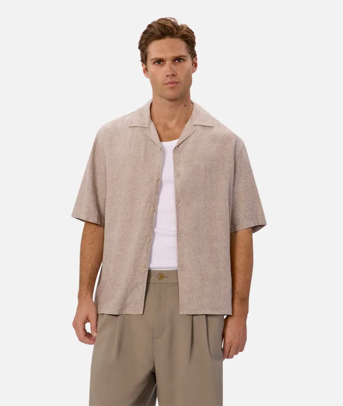 The Havana Short Sleeve Shirt - Fossil sold by Industrie Clothing
