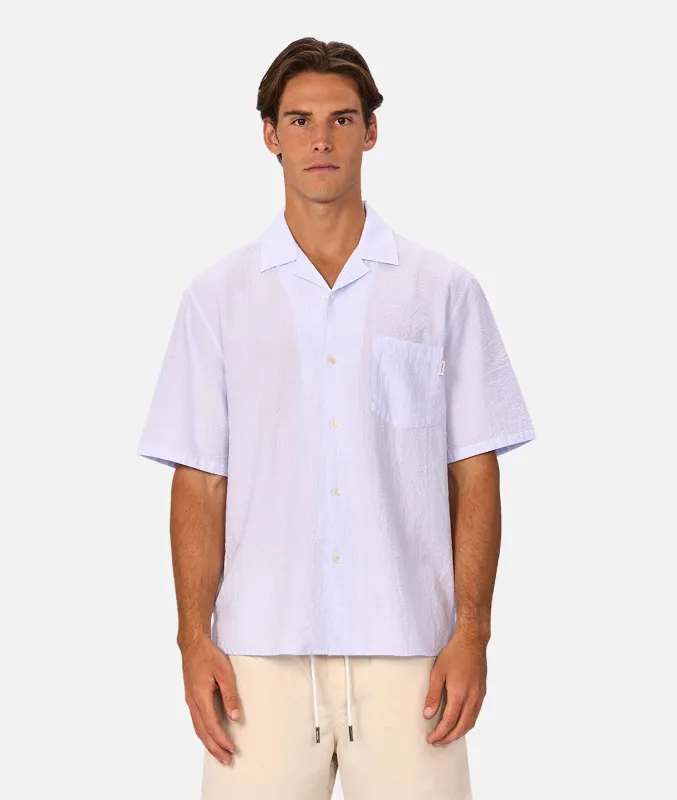 The Riviera Short Sleeve Shirt - Light Blue Combo sold by Industrie Clothing