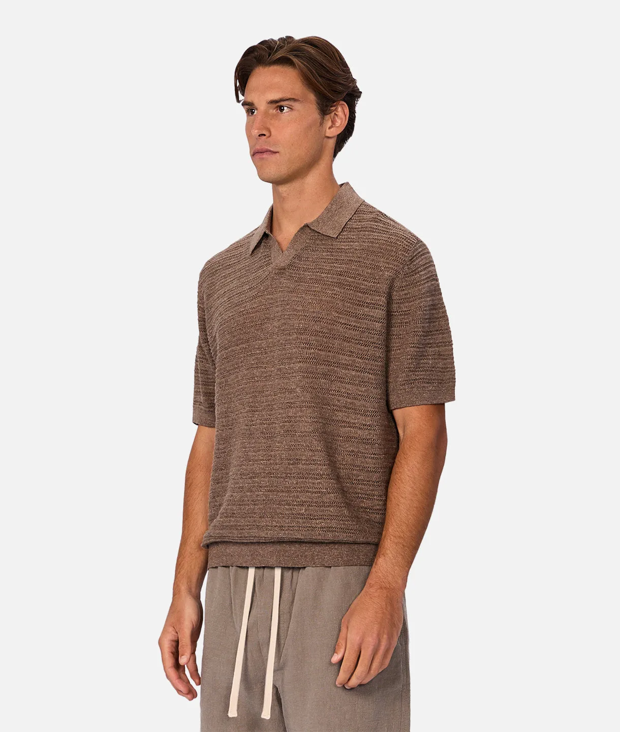 The Bologna Polo - Wood Melange sold by Industrie Clothing product image thumbnail 4