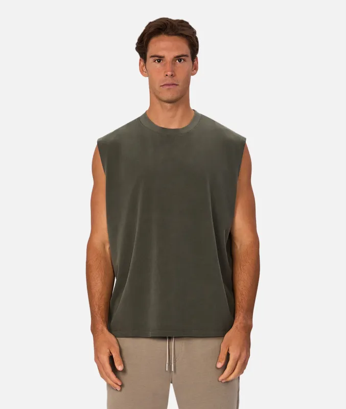 The Kosta Sleeveless Tee - Fern sold by Industrie Clothing
