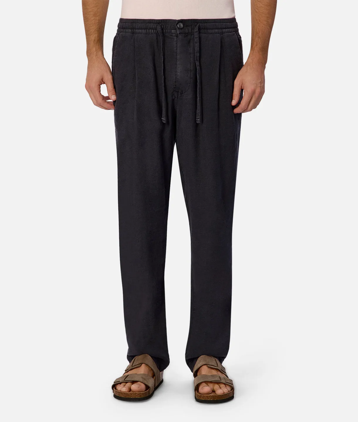 The New Capri Linen Pant - OD Navy sold by Industrie Clothing