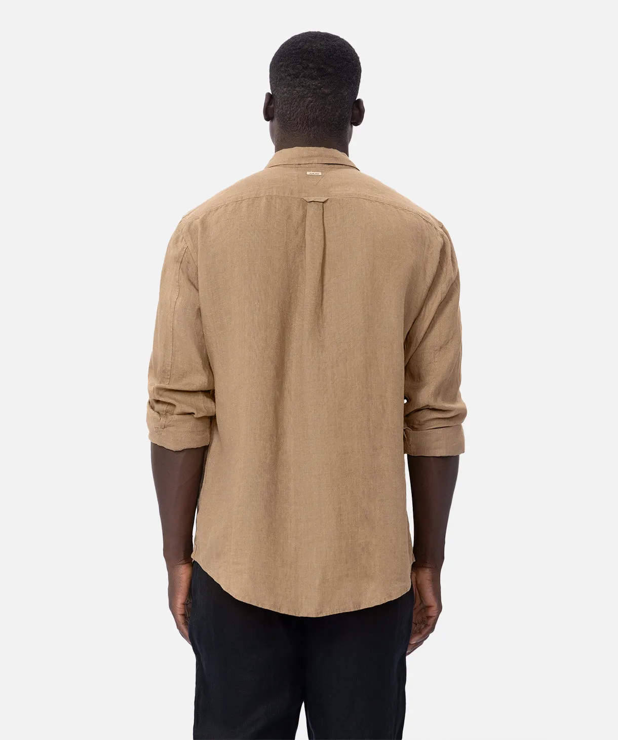 The Tennyson Linen Long Sleeve Shirt - Brass sold by Industrie Clothing product image thumbnail 5