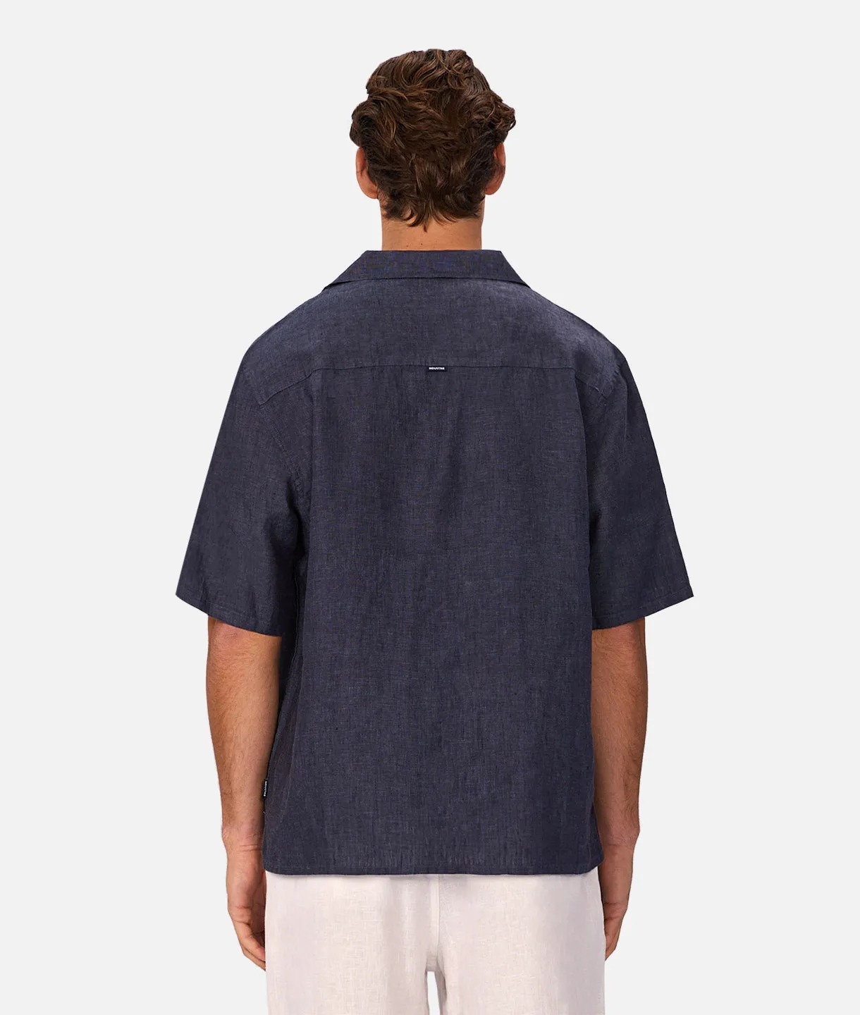 The St Martins Short Sleeve Linen Shirt - Denim sold by Industrie Clothing product image thumbnail 4