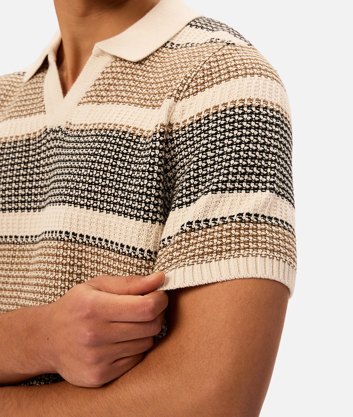 The Puglia Polo - Stone Marle sold by Industrie Clothing product image thumbnail 3