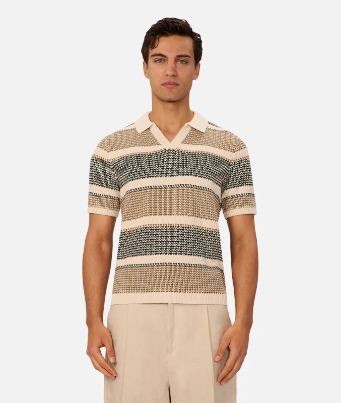 The Puglia Polo - Stone Marle sold by Industrie Clothing