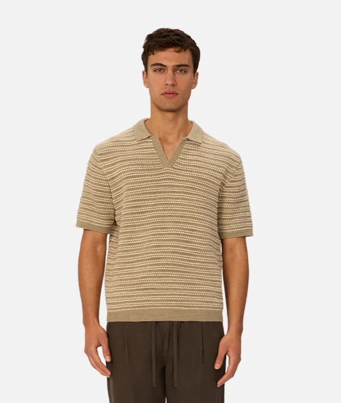 The Matera Polo - Olive/Stone sold by Industrie Clothing