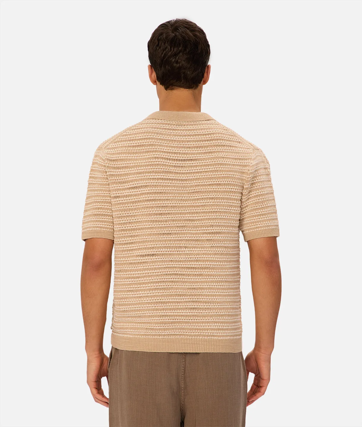The Matera Polo - Tan/White sold by Industrie Clothing product image thumbnail 5