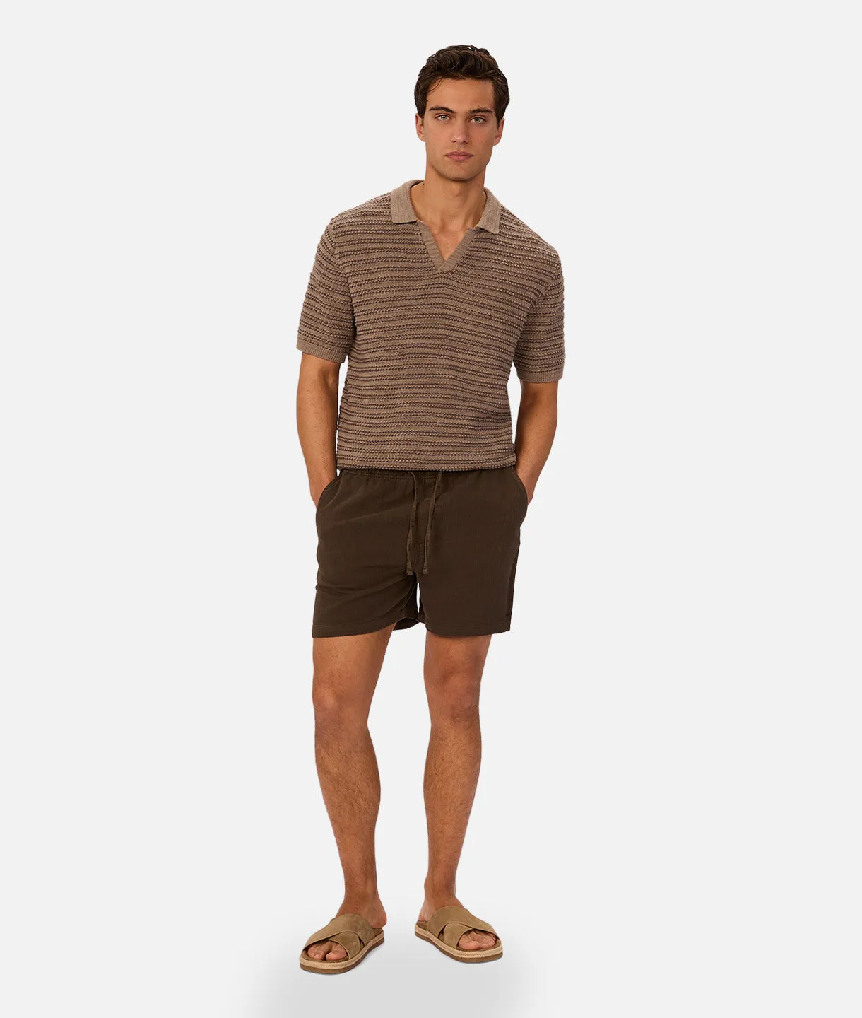 The Matera Polo - Mocha/Dark Brown sold by Industrie Clothing product image thumbnail 2