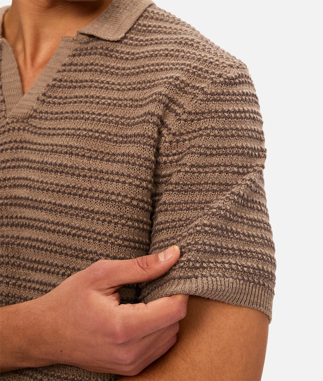 The Matera Polo - Mocha/Dark Brown sold by Industrie Clothing product image thumbnail 3