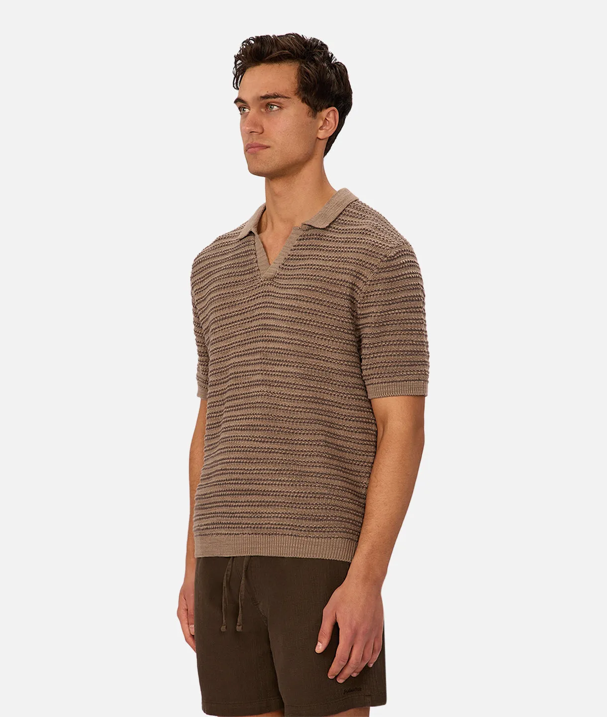 The Matera Polo - Mocha/Dark Brown sold by Industrie Clothing product image thumbnail 4