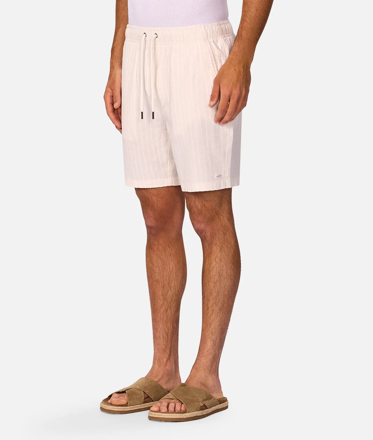 The La Brava Linen Blend Short - Wheat/Off White sold by Industrie Clothing product image thumbnail 3