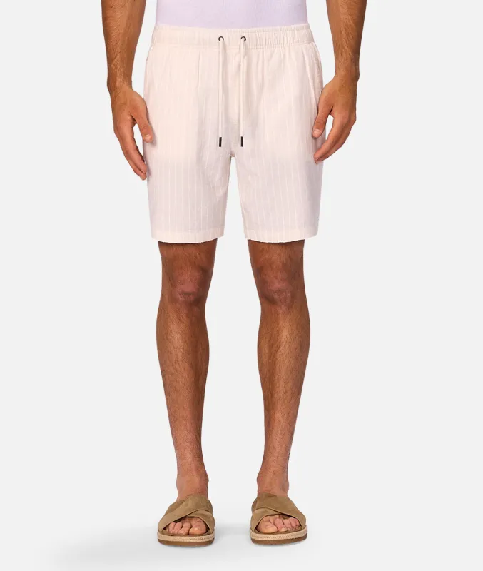 The La Brava Linen Blend Short - Wheat/Off White sold by Industrie Clothing