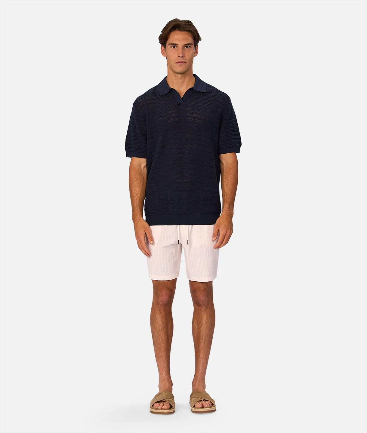 The La Brava Linen Blend Short - Wheat/Off White sold by Industrie Clothing product image thumbnail 5