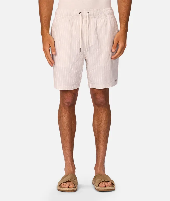 The La Brava Linen Blend Short - Shallot/Off White sold by Industrie Clothing