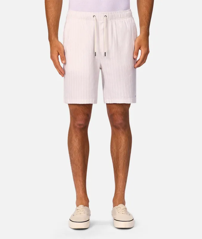 The La Brava Linen Blend Short - Duck Egg/White sold by Industrie Clothing