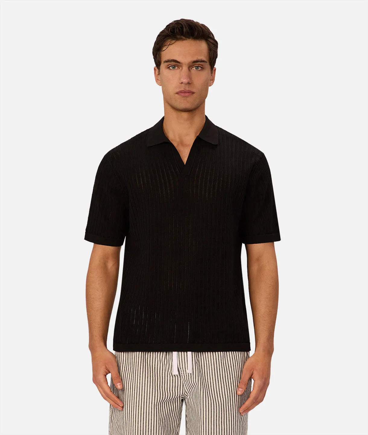 The Poolside Polo - Black sold by Industrie Clothing