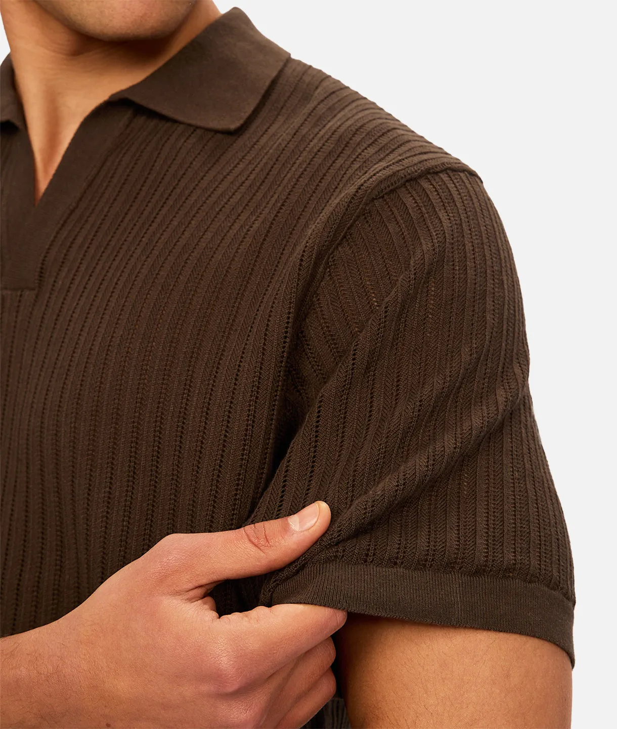 The Poolside Polo - Dark Teak sold by Industrie Clothing product image thumbnail 3