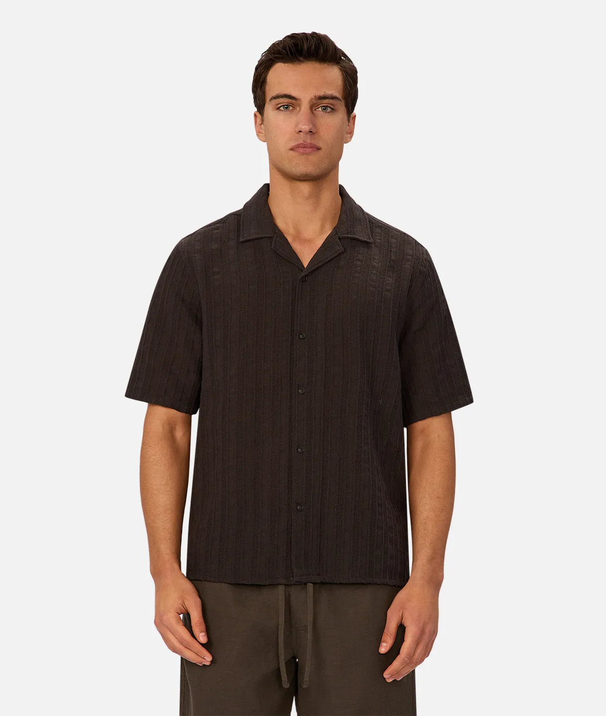 The Modello Short Sleeve Shirt - Onyx sold by Industrie Clothing