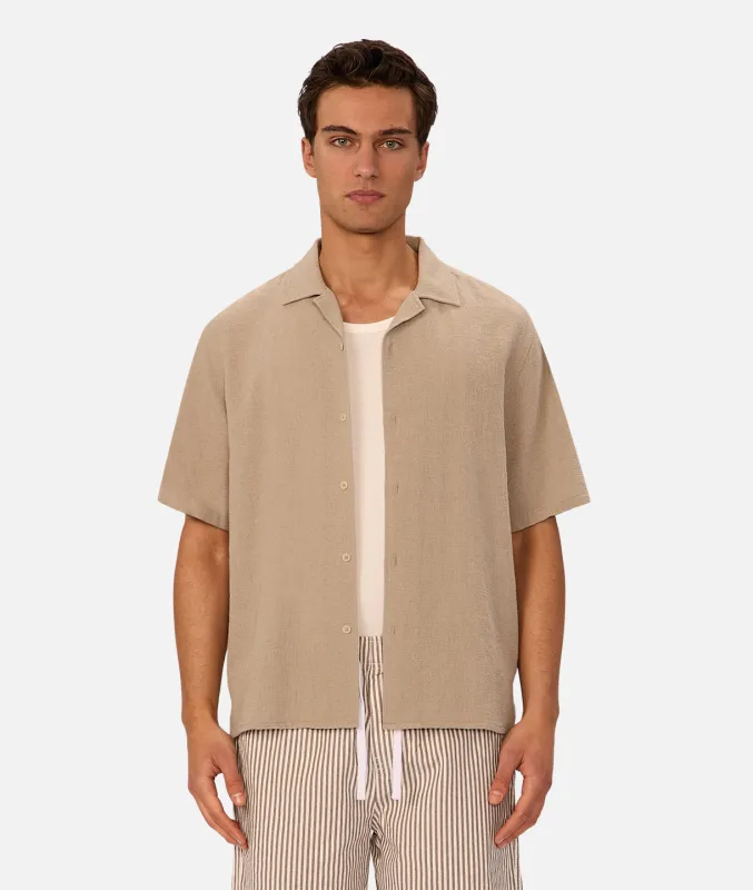 The Marbella Short Sleeve Shirt - Rhino sold by Industrie Clothing