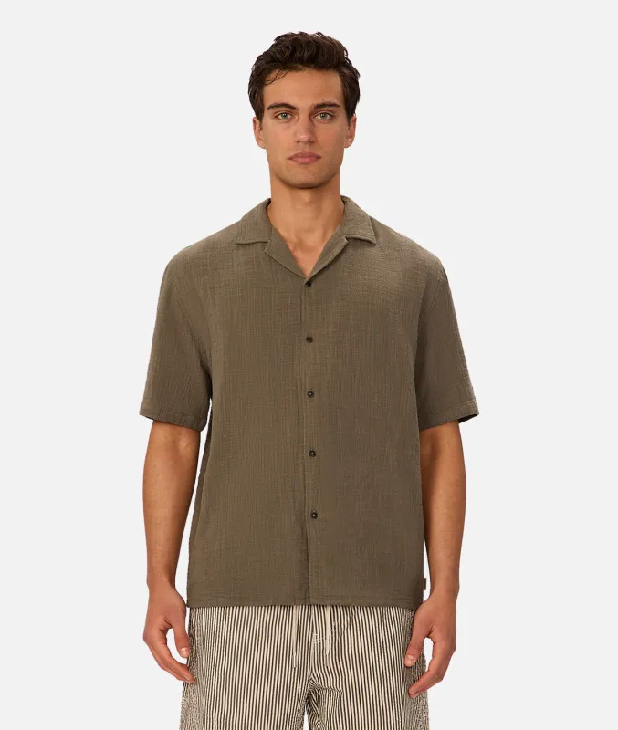 The Seguro Short Sleeve Shirt - Leaf sold by Industrie Clothing