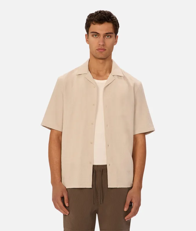 The Marbella Short Sleeve Shirt - Grain sold by Industrie Clothing