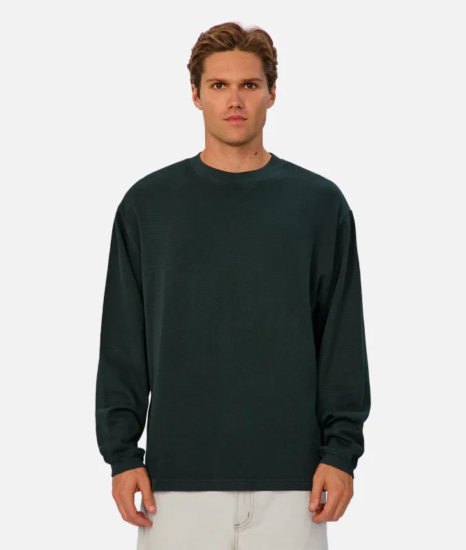The Marlon Long Sleeve Tee - Rich Green sold by Industrie Clothing