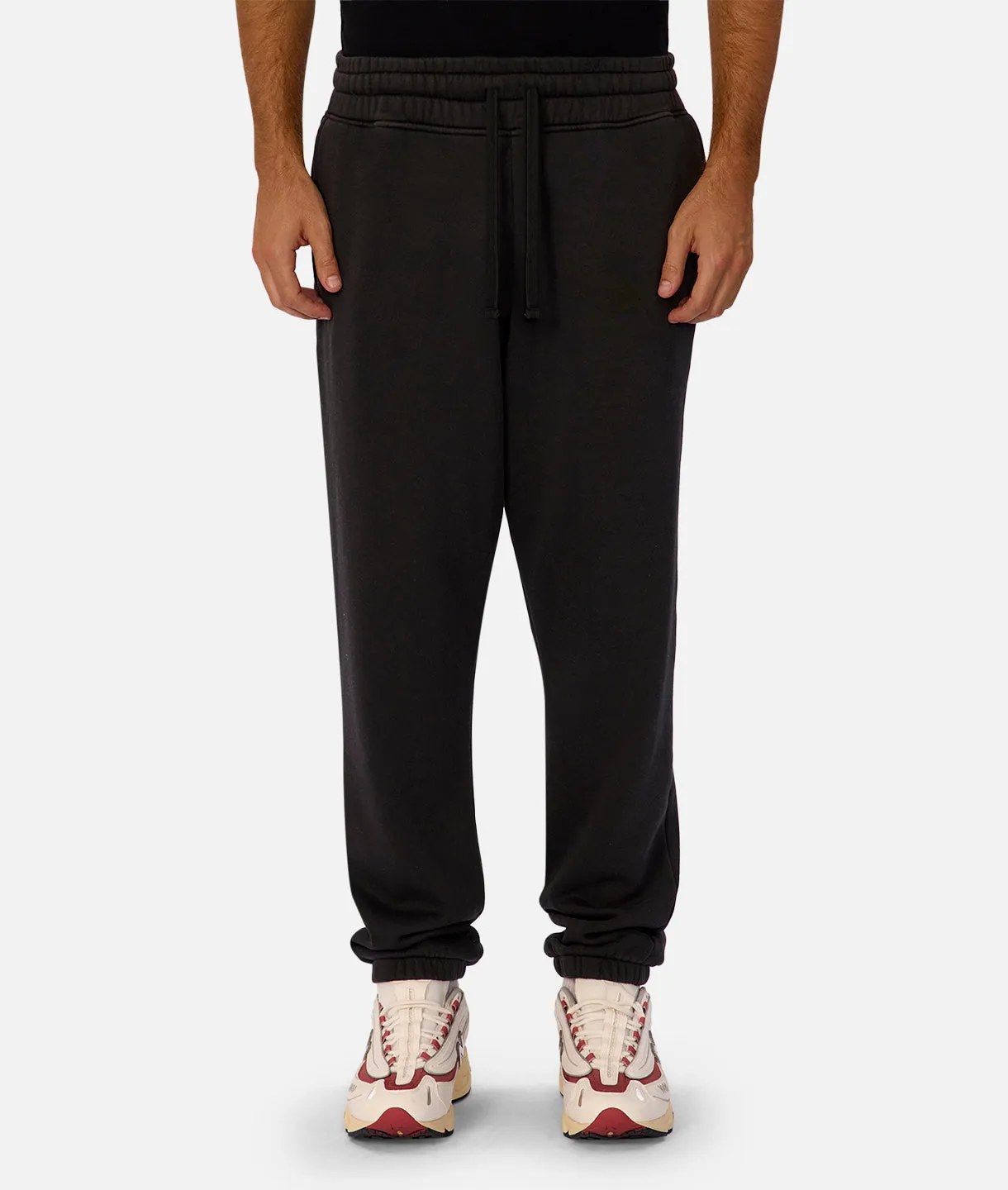 The New Del Sur Washed Trackpant - OD Black Acid sold by Industrie Clothing